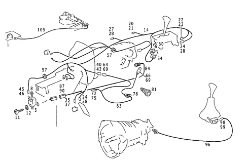 Electrical Parts Used for Automatic Transmission and Back-Up Light Switch for 1989 Mercedes-Benz 300TE #0