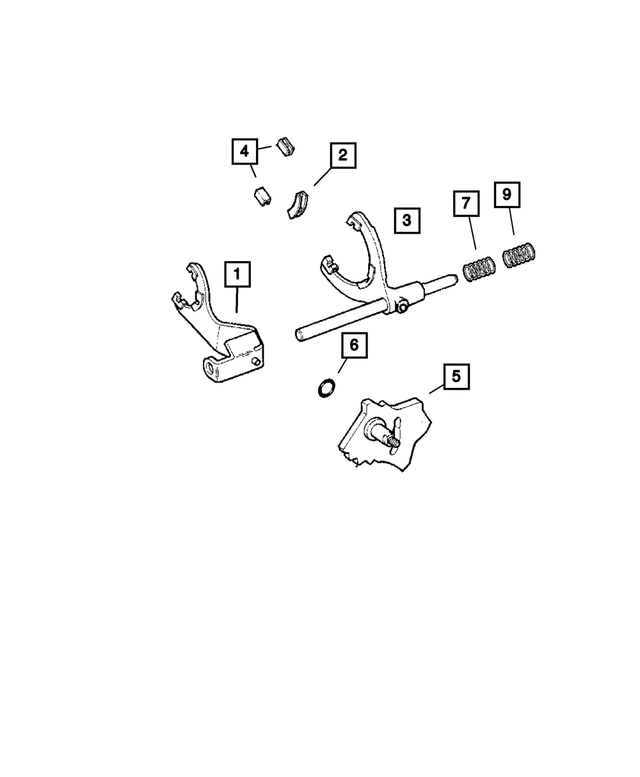 5080533AA - Transfer Case Model 233 [DHT]: Transfer Case Mode Shift Fork for Mopar Image image