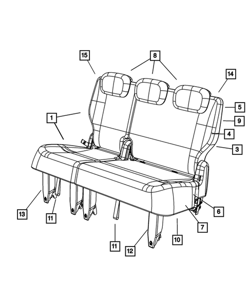 Rear Seats - Third Row for 2009 Chrysler Town & Country #2