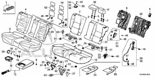 Rear Seat for 2017 Acura RDX #0