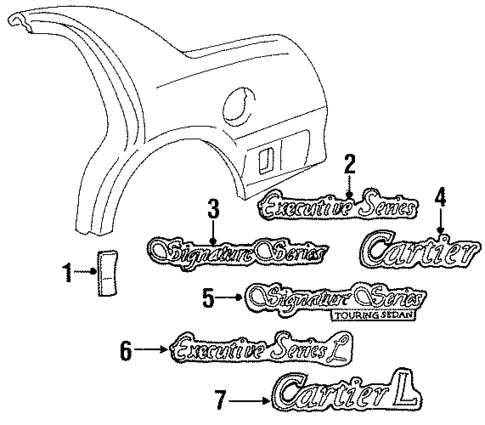 Exterior Trim - Quarter Panel for 2000 Lincoln Town Car #0