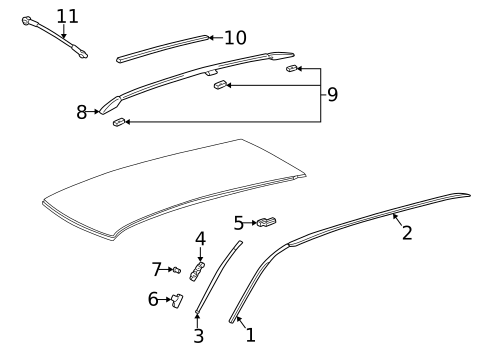 Exterior Trim - Roof for 2000 Mercedes-Benz E320 #0