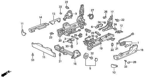 Left Front Seat Adjuster (Power) (87) for 1987 Acura Legend #0