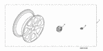 8W40TC070001 - Accessory Components: CAP ASSY, WHL CTR for Honda Image