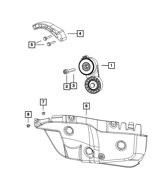 6510159AA - Cooling: Hex Flange Head Bolt for Mopar Image