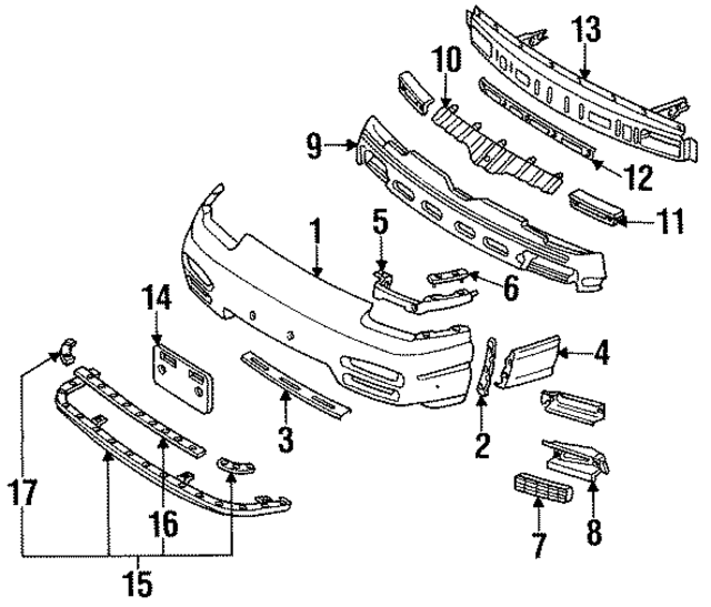6222151F00 - : Grille Bracket for Nissan: 240SX Image