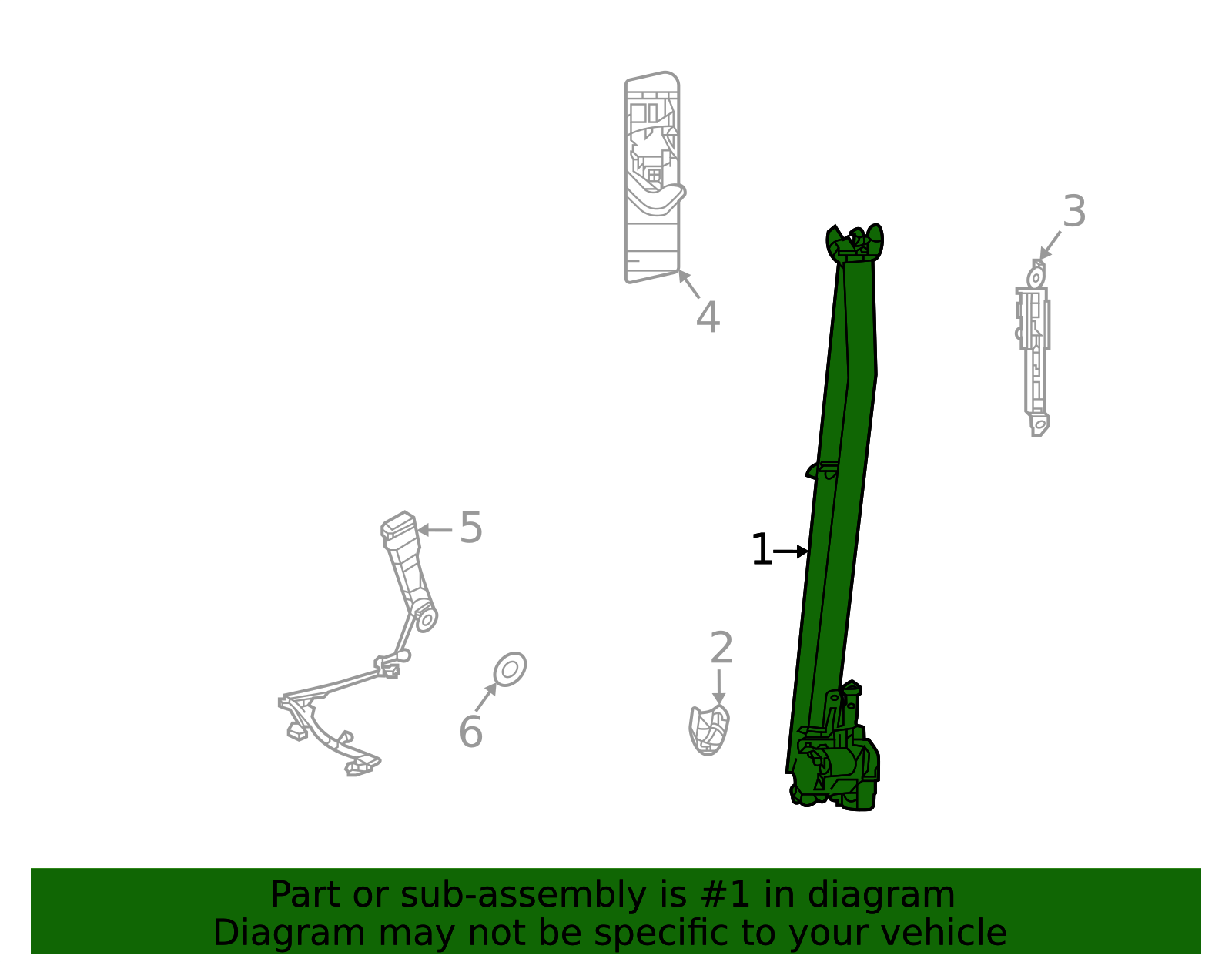 2021-2025 Toyota Sienna Seat Belt Lap And Shoulder Belt 73210-08110-C3 ...