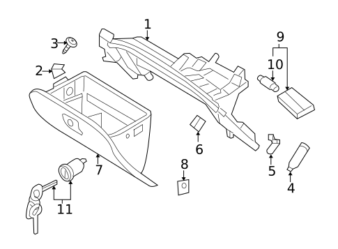 Glove Box for 2011 Hyundai Tucson #0