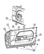 1FU111DVAM - Interior Trim: Front Door Trim Panel, Left for Mopar Image