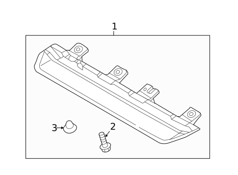 High Mounted Stop Lamp for 2018 Genesis G80 #0