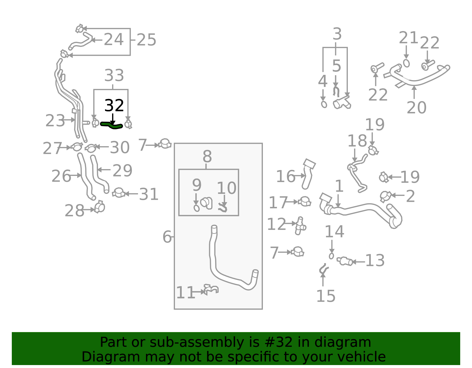 Part Numer R4g 1K0-121-109-AL - Engine Coolant Hose 2008-2018 Volkswagen | OEM VW ...