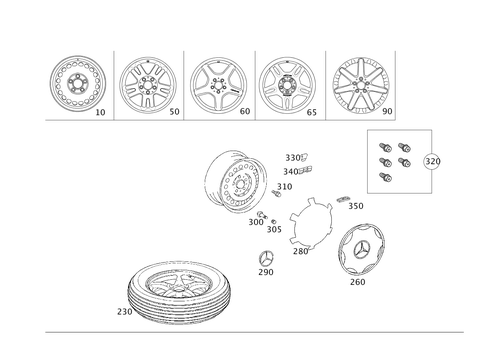 Wheels for 2000 Mercedes-Benz C230 #0