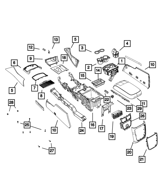 1PB67DX9AB - Interior Trim: Cupholder for Mopar Image