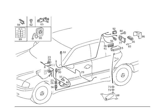 2028204826 - Electrical System: Alarm Equipment for Mercedes-Benz: 300SD, C220, C230, E420, E430 Image image