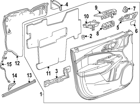 Interior Trim - Front Door for 2025 Buick Envista #0