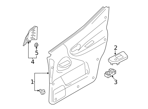Interior Trim - Front Door for 2019 Nissan NV200 #0