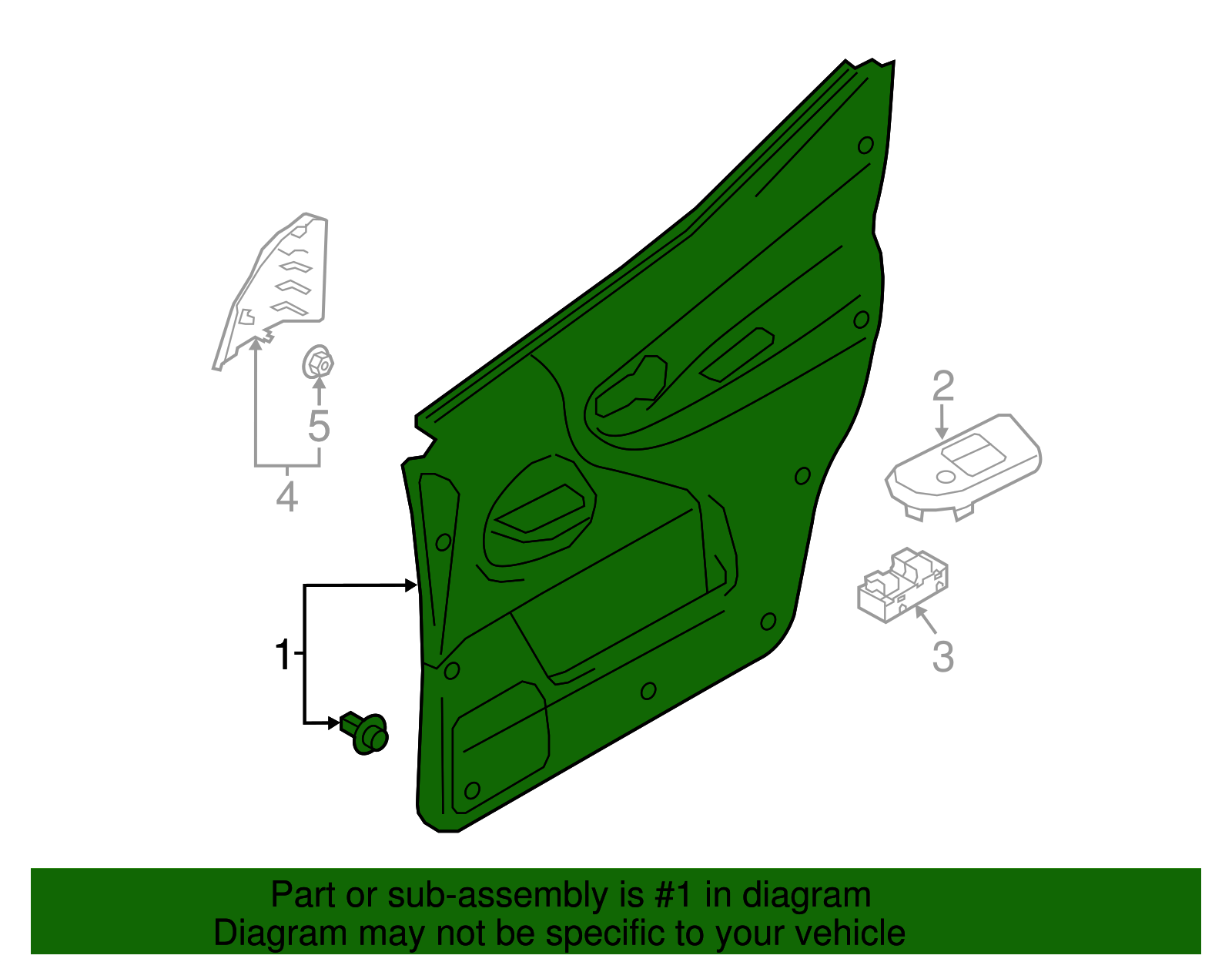2013-2021 Nissan NV200 Door Trim Panel 80901-3LM6A | Bill Kay Nissan Parts