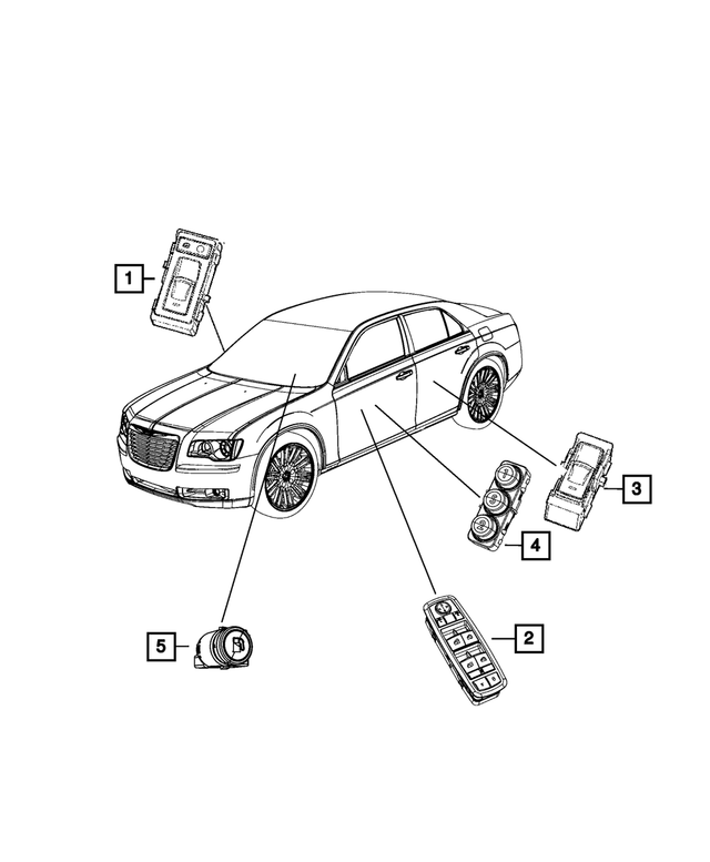 68620477AA - Electrical: Front Door Switch And Bezel for Mopar Image