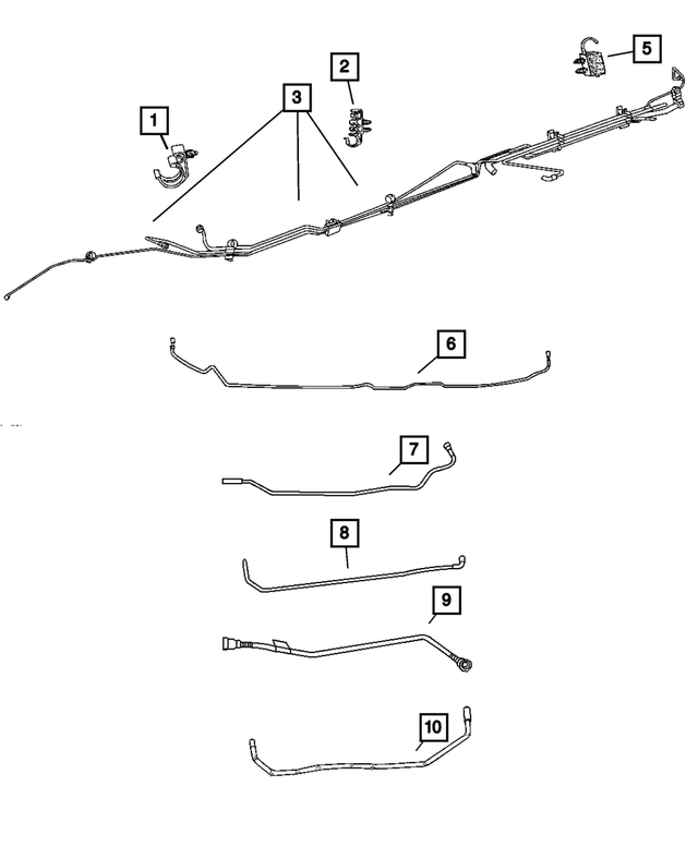 52121441AB - Fuel: Fuel Supply Tube for Mopar Image image