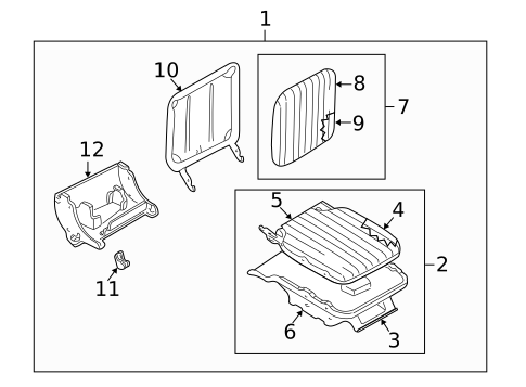 Rear Seat Components for 2003 Nissan Frontier #0