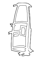 55034073 - Body: Hinge Pillar for Dodge: B150, B1500, B250, B2500, B350, B3500 Image