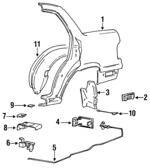 8157828000EH - : 1992-1995 Hyundai Elantra - Cover for Hyundai: Elantra Image