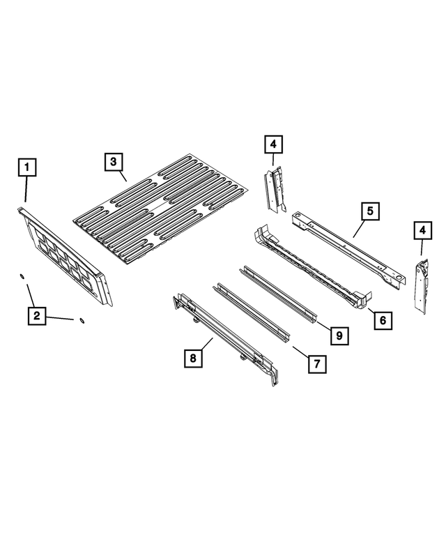 68280773AA - : Rear Box Crossmember for Mopar Image