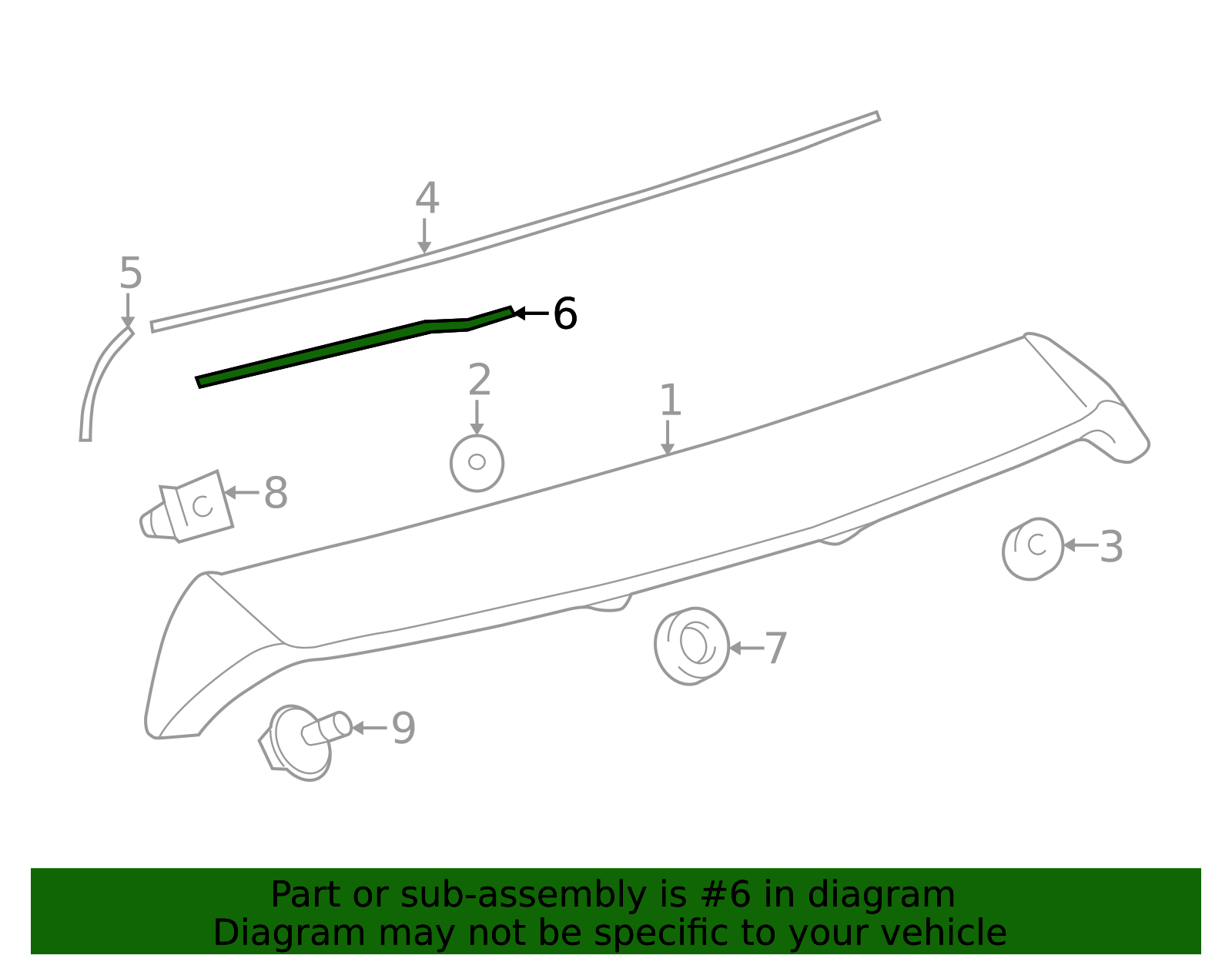 76873-52070 - High-Quality Spoiler Gasket for 2012-2019 Toyota Prius C ...
