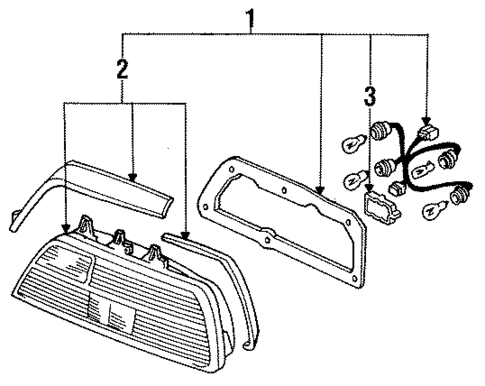 Combination Lamps for 1993 Acura Legend #1