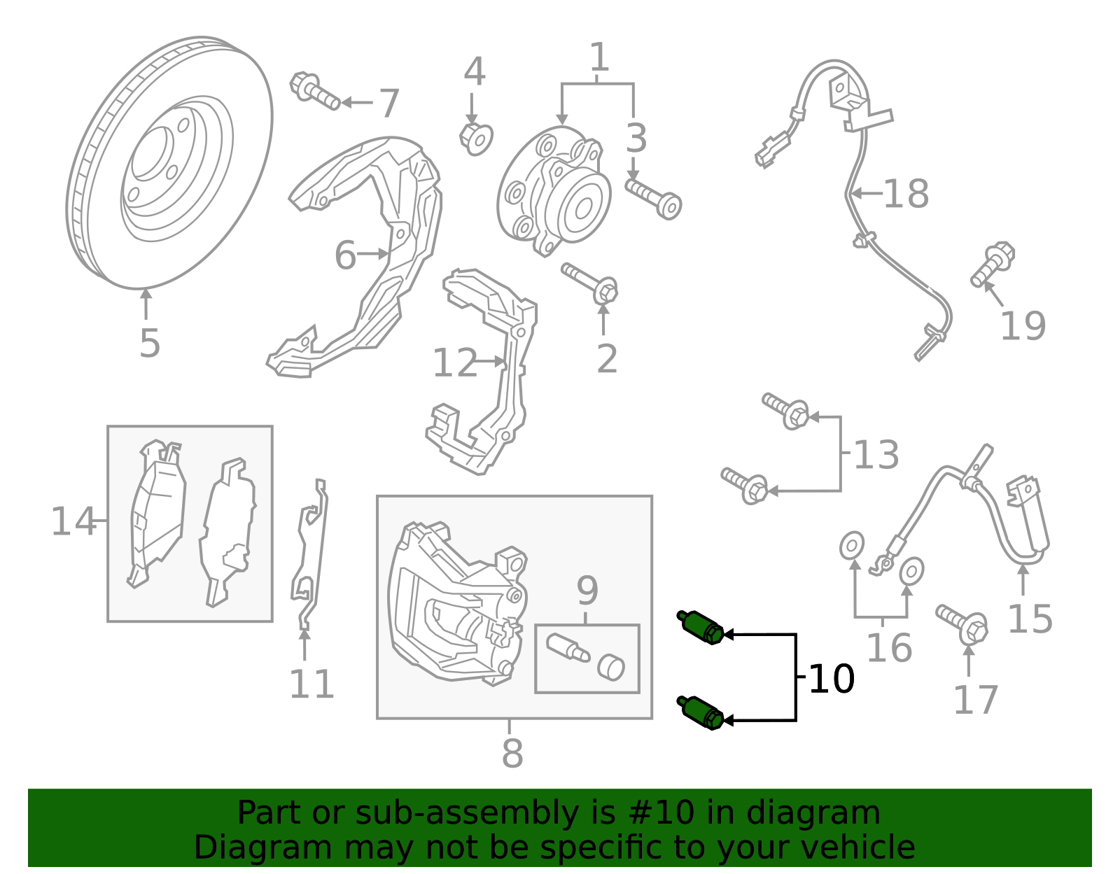 2019-2024 Ford Edge Caliper Guide K2GZ-2C150-A | OEM Parts Online