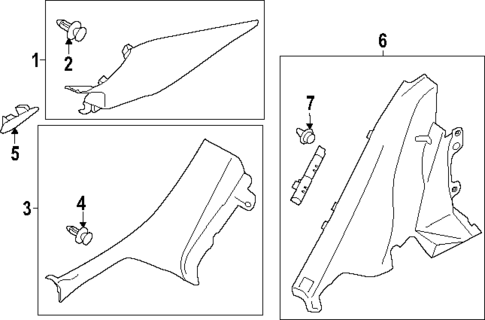 Interior Trim - Quarter Panels for 2025 Subaru WRX #0
