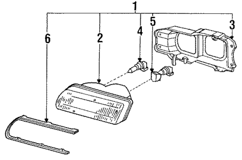 Headlamp Components for 1990 INFINITI Q45 #0