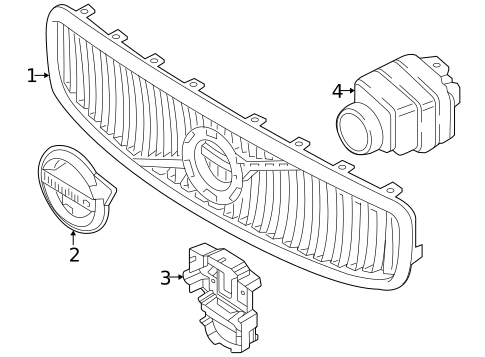 Grille for 2021 Volvo S90 #0