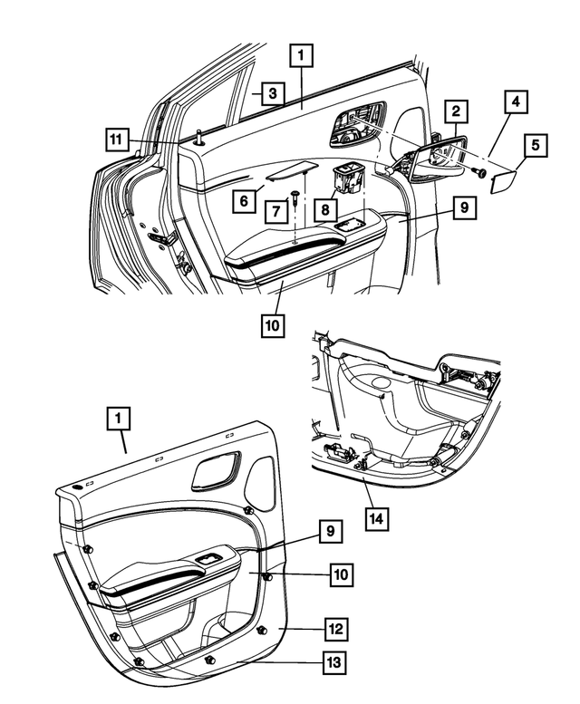 55315142AD - Interior Trim: Rear Door Molding, Right for Mopar Image