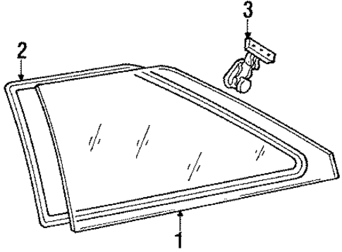 Glass & Hardware for 1987 Mitsubishi Mirage #0