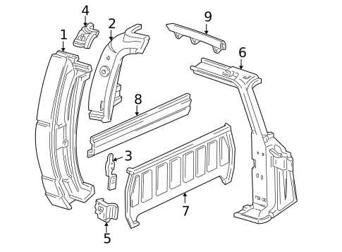 Side Panel & Components for 2003 Mazda B3000 #0