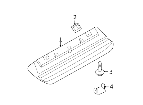 High Mounted Stop Lamp for 2009 Subaru Forester #0