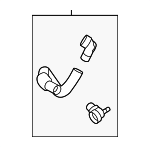 25414S1400 - Cooling System: Radiator Coolant Hose for Hyundai: Santa Cruz, Santa Fe Image