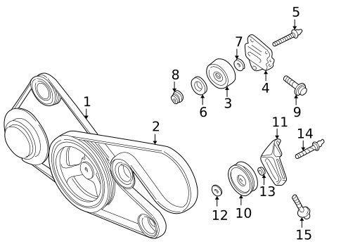 Belts & Pulleys for 2000 Chrysler Concorde #0