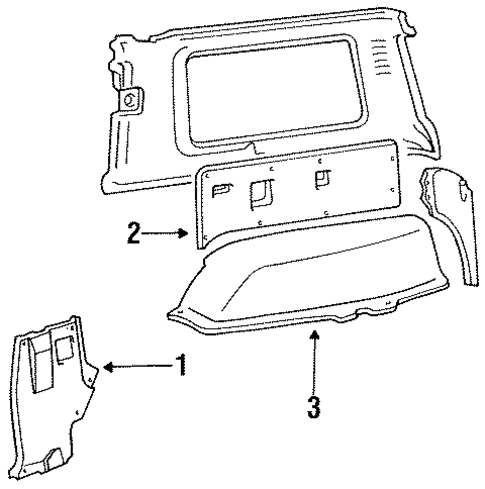 Interior Trim - Quarter Panels for 1988 Dodge Raider #0