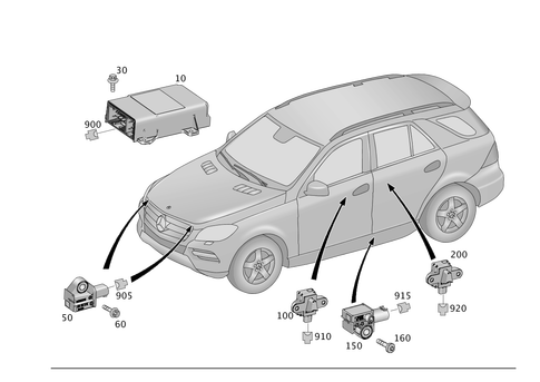 Belt Tensioner, Airbag and Side Airbag for 2016 Mercedes-Benz GLE 300d #0