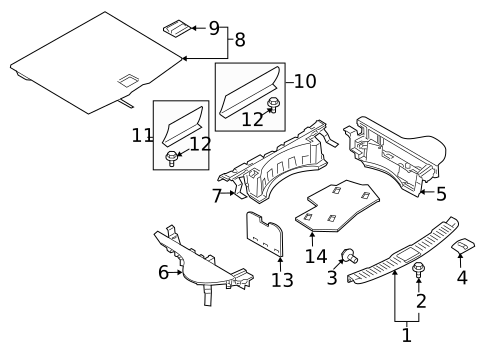 INTERIOR TRIM - REAR BODY for 2016 INFINITI QX50 #0