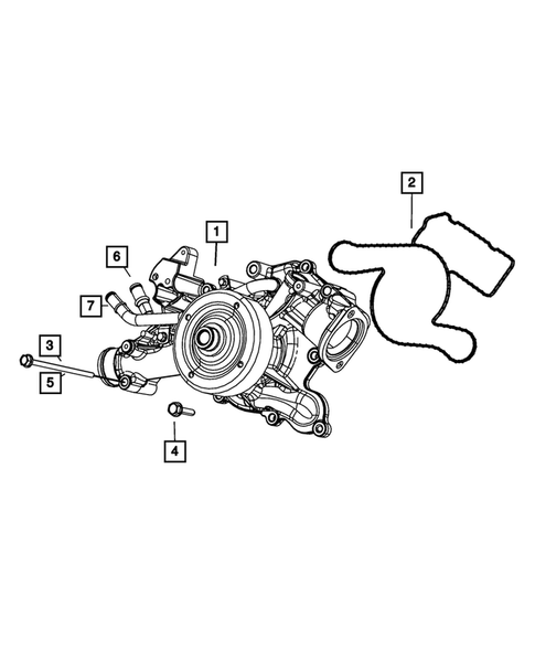 Water Pump and Related Parts for 2009 Chrysler Aspen #0