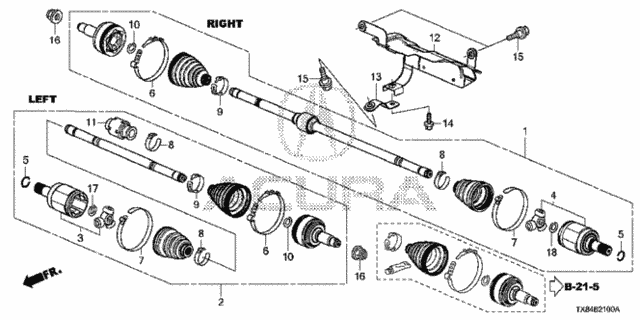 Driveshaft for 2013 Acura ILX #0