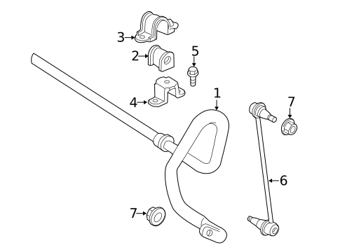 Stabilizer Bar & Components for 2017 Toyota Highlander #0
