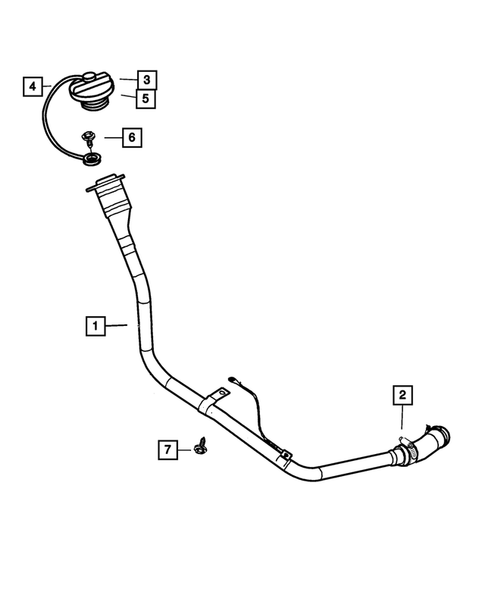 Fuel Tank Filler Tube for 2003 Dodge Intrepid #0