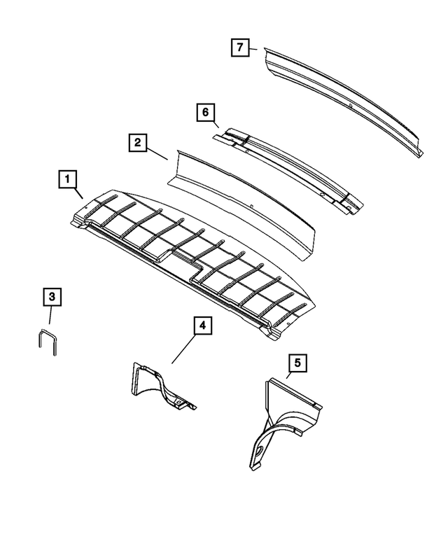 5067379AC - Body Sheet Metal Except Doors: Shelf Panel Reinforcement for Mopar Image