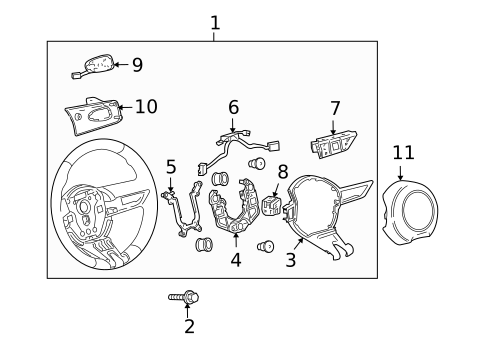Steering Wheel & Trim for 2010 Chevrolet Camaro #0