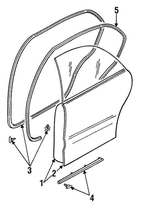 Door & Components for 1995 Mazda 626 #1