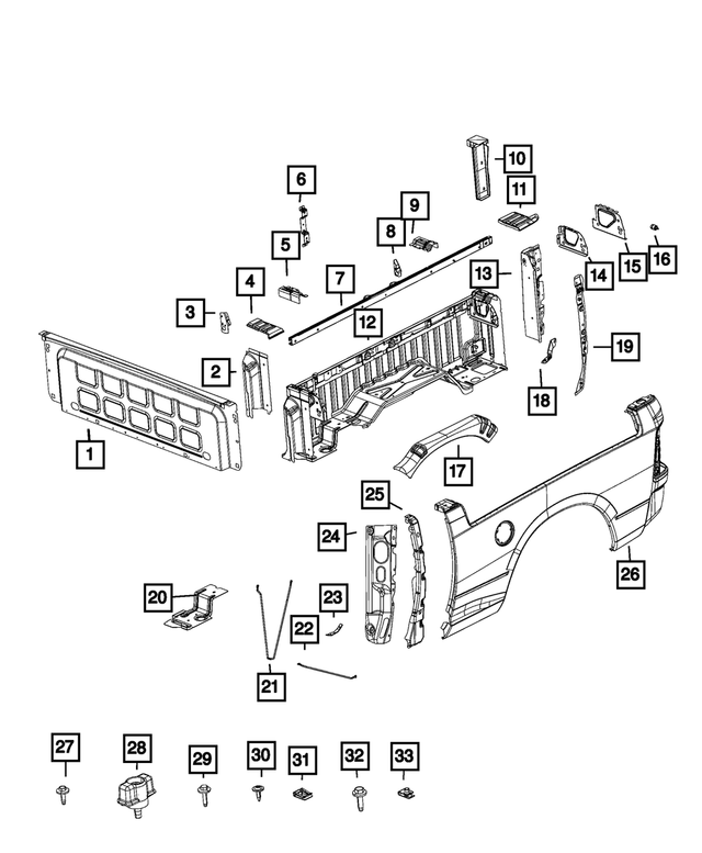 « 68027843AA – Body Sheet Metal Except Doors : Latéral De Boîtier Avant Panneau, Côté Gauche pour Mopar Image »